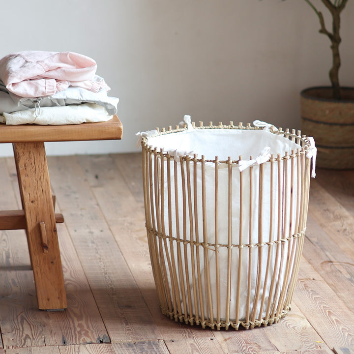 Decorative basket with cotton lining