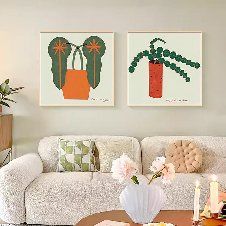 Abstract Plant-Themed Art Print