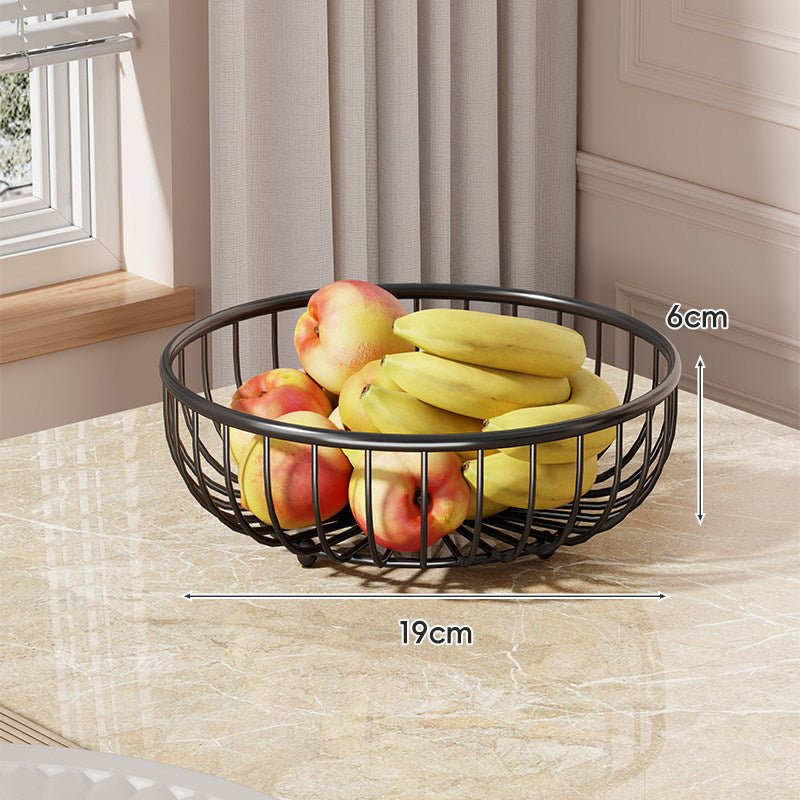 Tiered Curved-Frame Open-Wire Fruit Bowl Stand