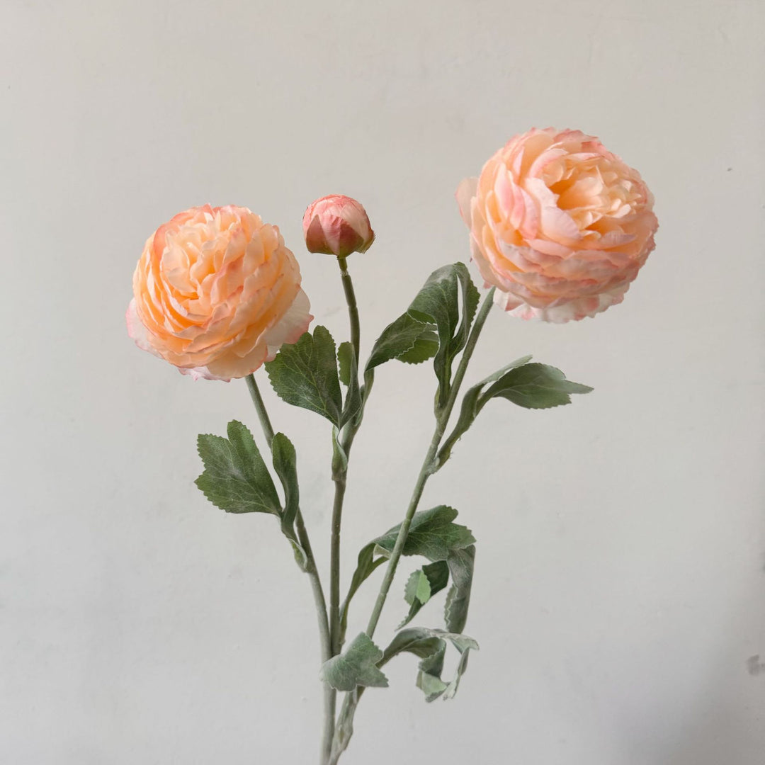 Realistic Faux Ranunculus Floral Arrangement