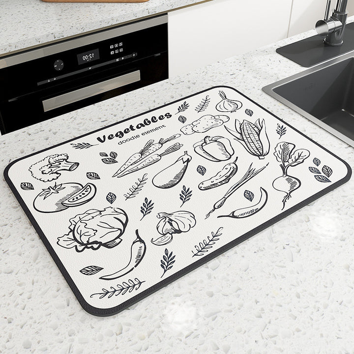 Vintage Mosaic Kitchen Counter Mat