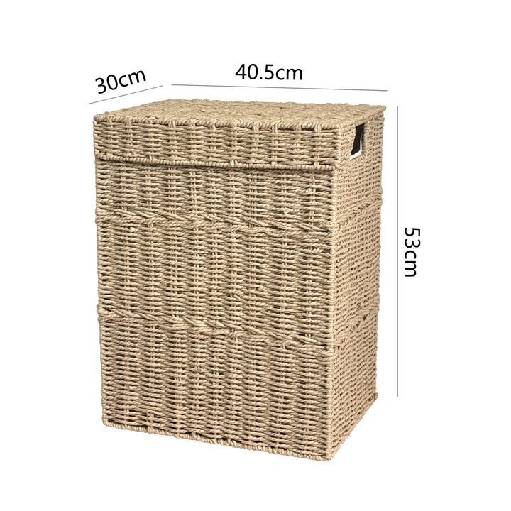 High-quality laundry basket with lid and handles