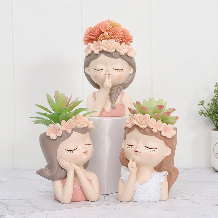 Decorative Flower Girl Planter