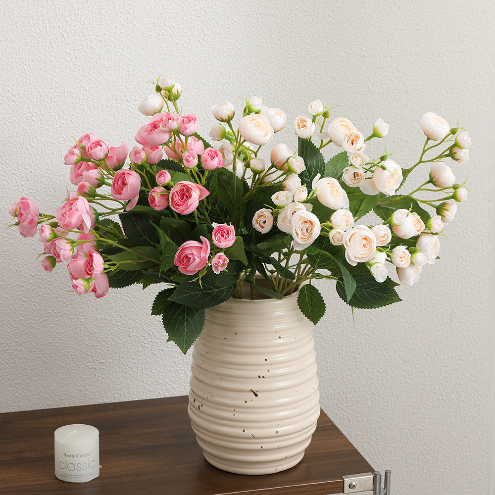Realistic Artificial Rose with Fine Flowers and Leaves