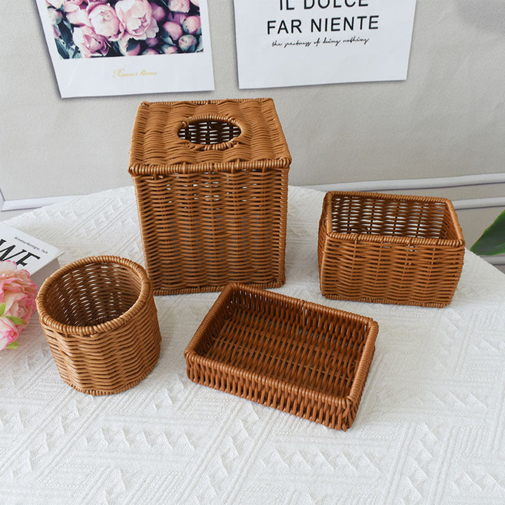 Handcrafted Woven Storage Basket with Open Top