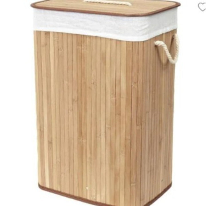 Elegant Laundry Basket Made of Bamboo with Practical Lid