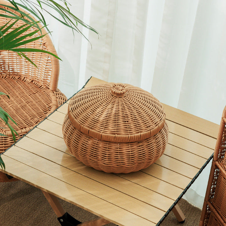 Handcrafted Natural Fiber Storage Container