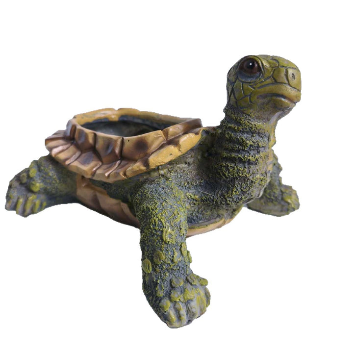 Turtle-Shaped Decorative Planter