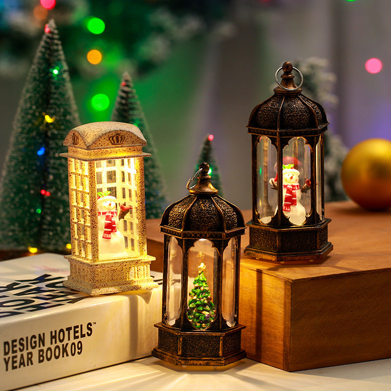 Decorative Christmas lantern with LED lighting