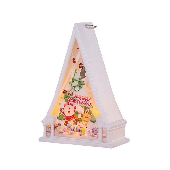 Christmas lantern with LED lighting and festive snowman