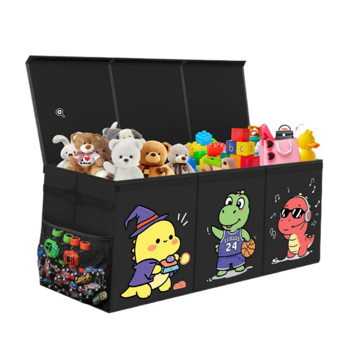 Robust storage chest with removable lid and carrying handles
