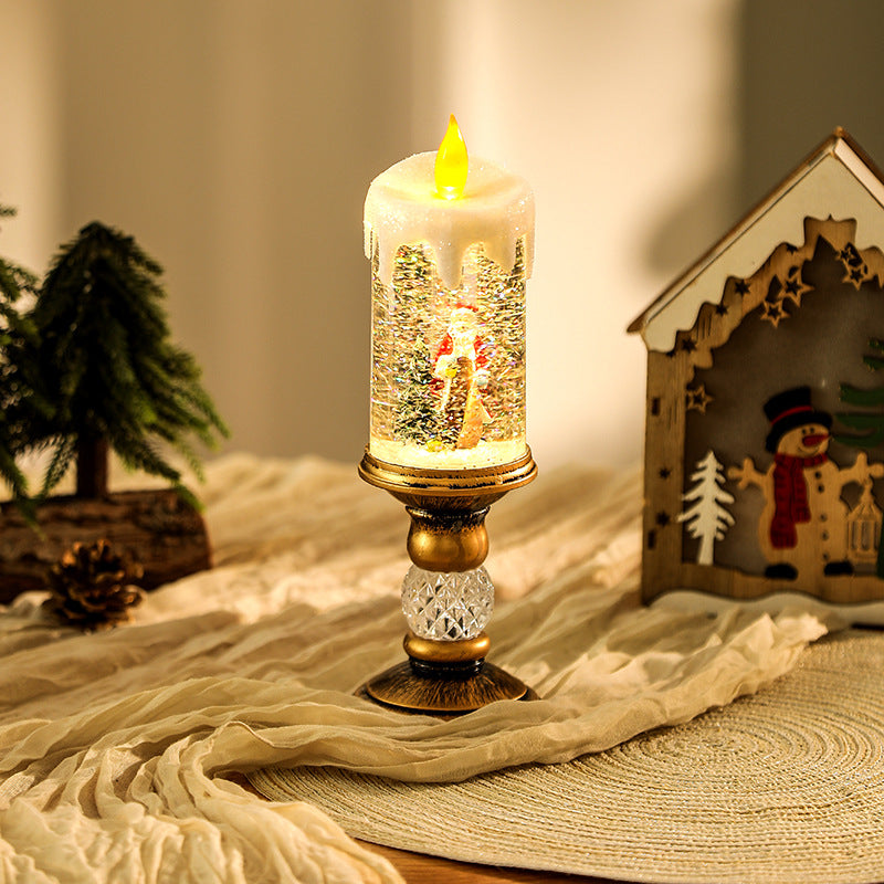Christmas decoration lantern with snow globe