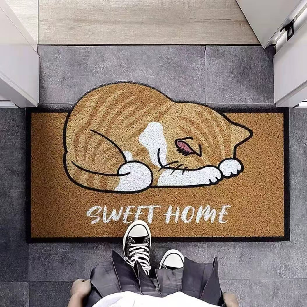 Cat-Themed Decorative Floor Mat for Home