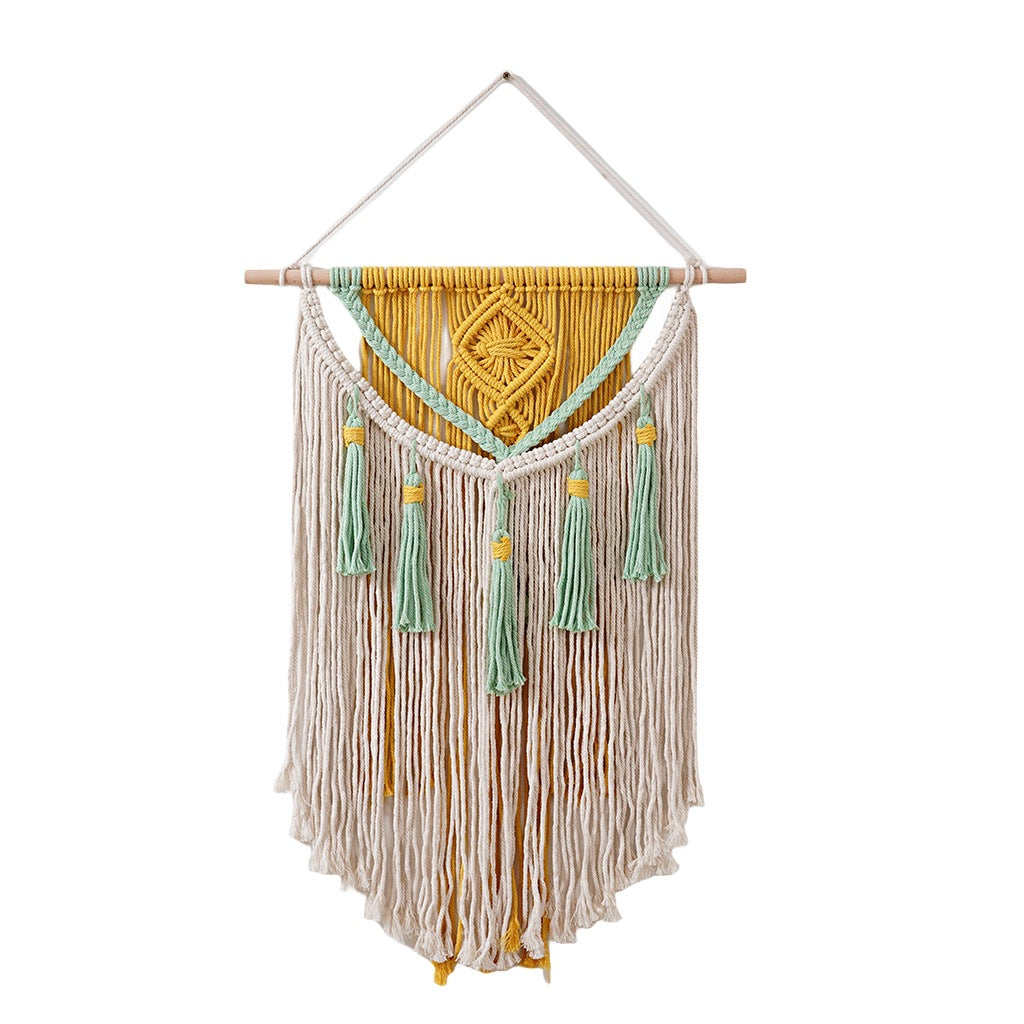 Macramé Wall Hanging Tapestry with Decorative Fringe