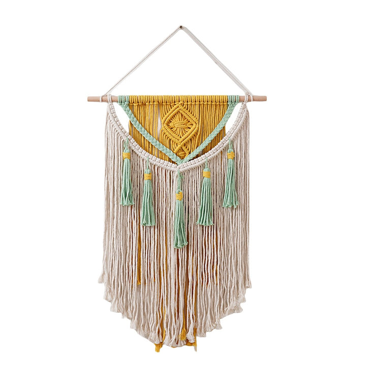 Macramé Wall Hanging Tapestry with Decorative Fringe