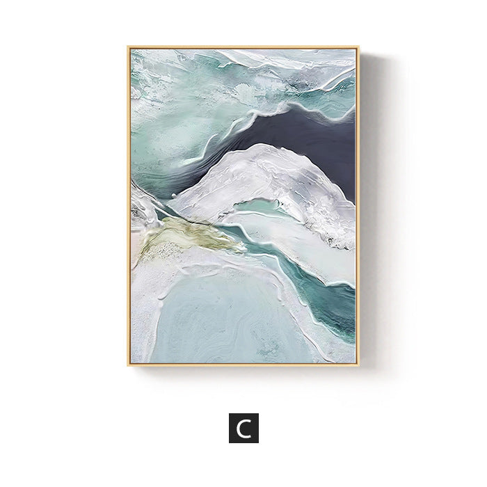 Abstract Ocean-Inspired Framed Wall Art