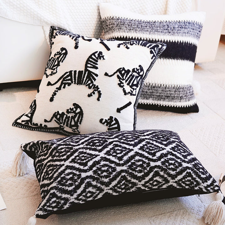 Abstract Patterned Decorative Throw Pillow