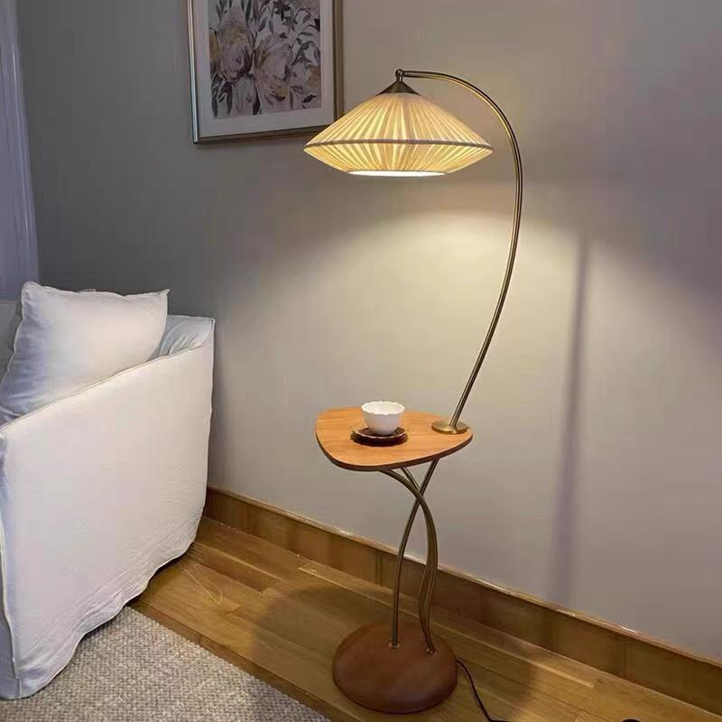 Modern artistic reading lamp with integrated side table