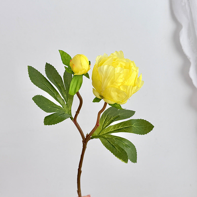 Realistic Peony Decoration Stem for Home Floral Display