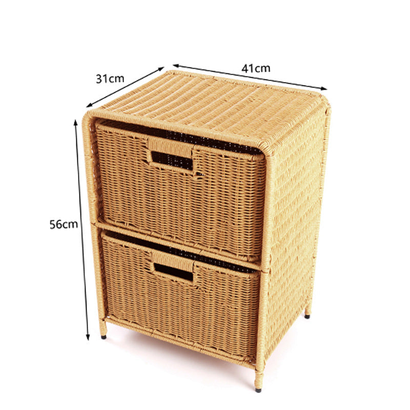 Multi-Drawer Woven Storage Chest