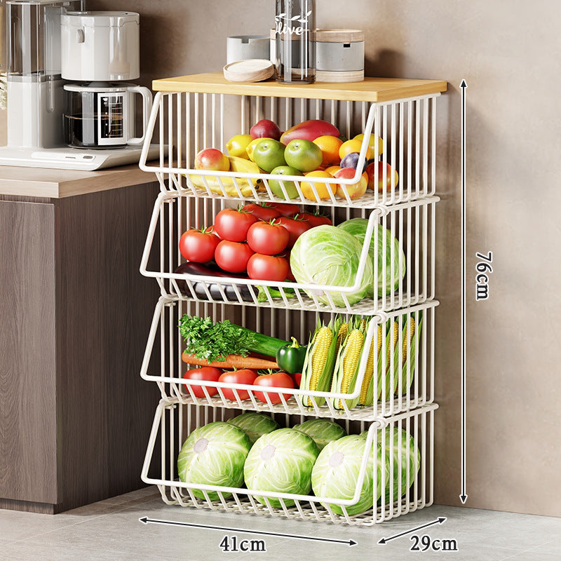 Slim Five-Tier Rolling Metal Kitchen Pantry Storage Rack with Wire Baskets