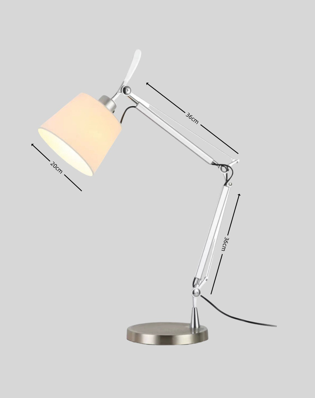 Adjustable swing arm lamp for the desk