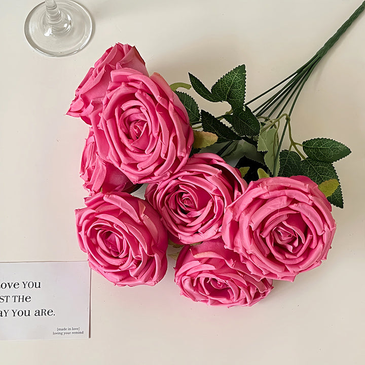 Realistic Artificial Rose Petals with Leaves