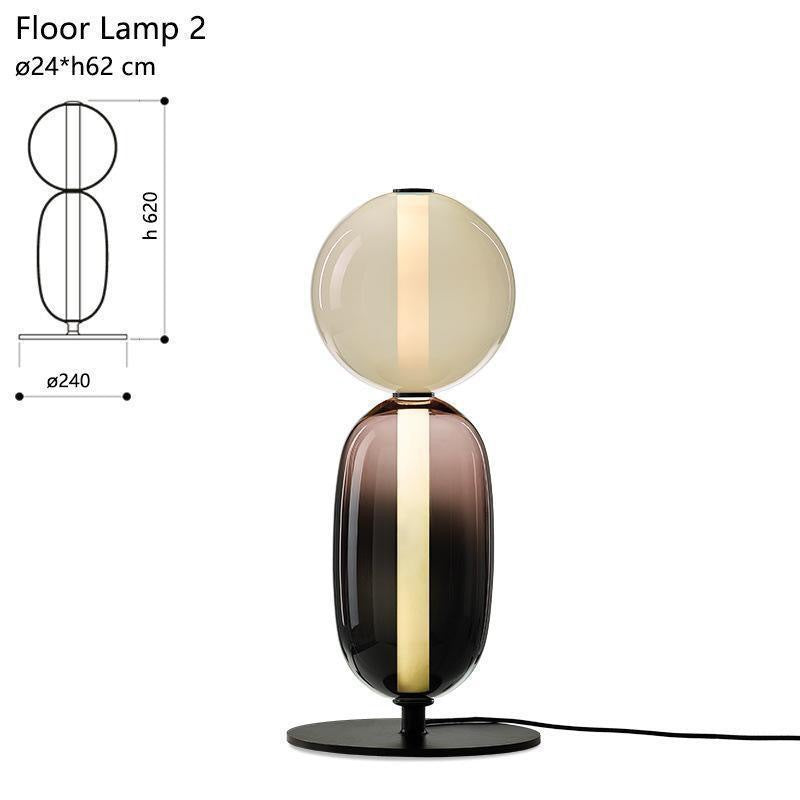 Stacked Orb Glass Pendant with Mixed Surface