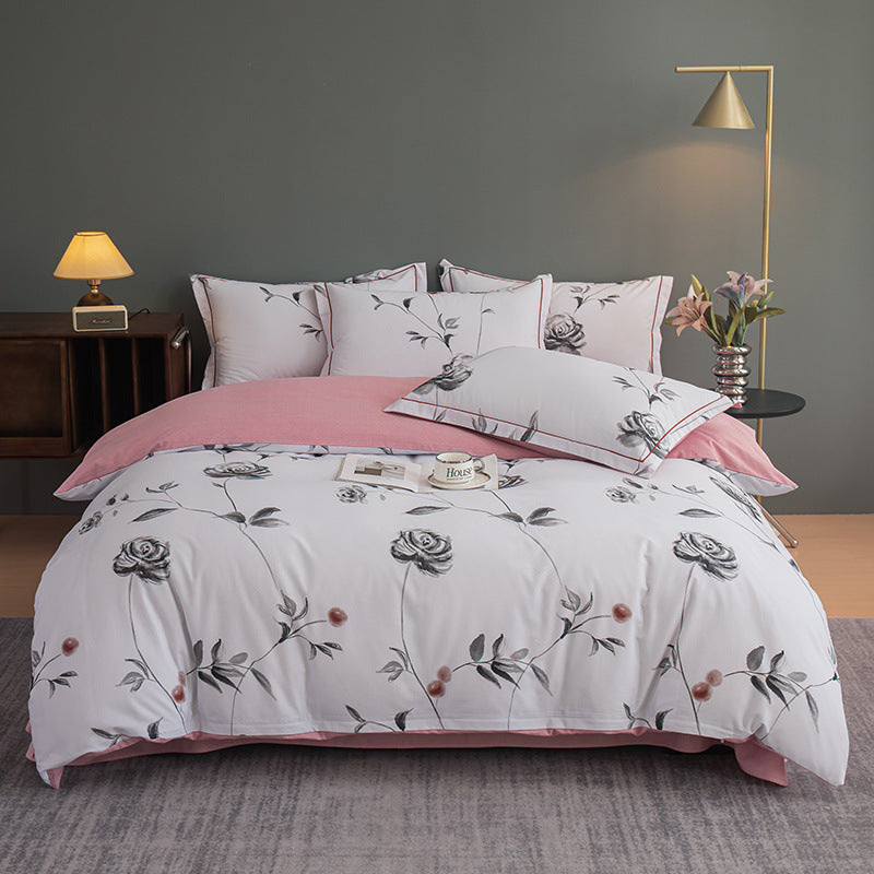 Nature-Inspired Botanical Print Duvet Cover Set