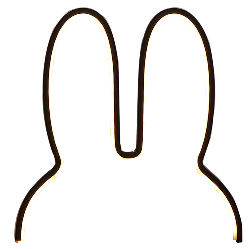 Bunny-shaped LED ambient wall and table night light