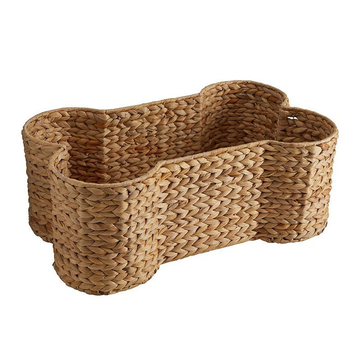 Decorative storage basket in bone design