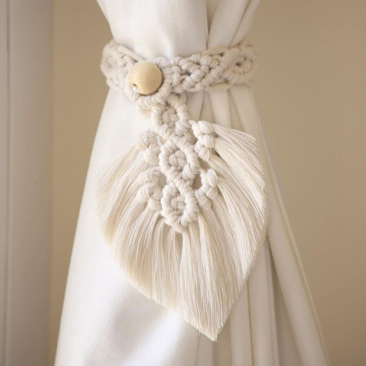 Macrame Curtain Tieback Holder