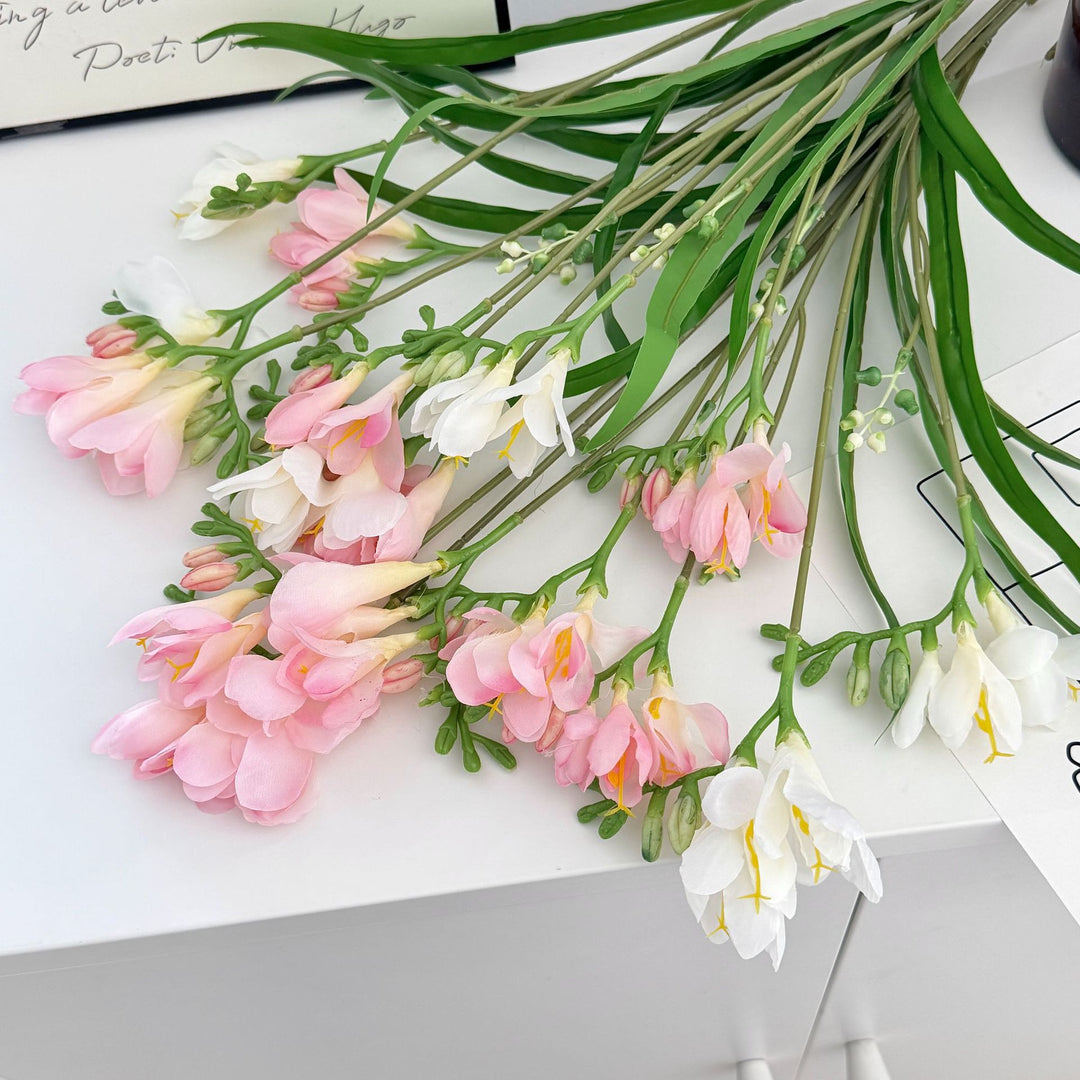 Elegant Faux Freesia Floral Stem