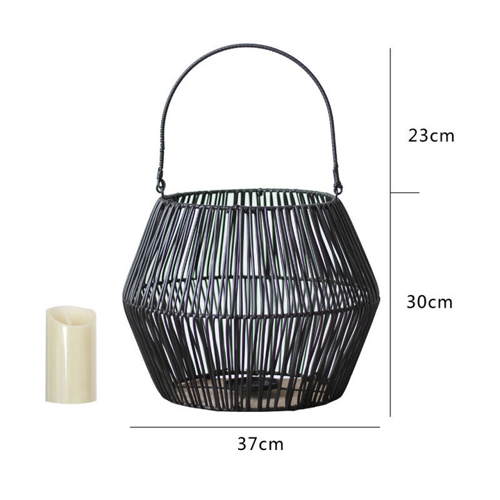 Decorative basket with handle