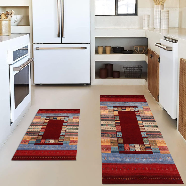 Vintage-Inspired Kitchen Mat Set