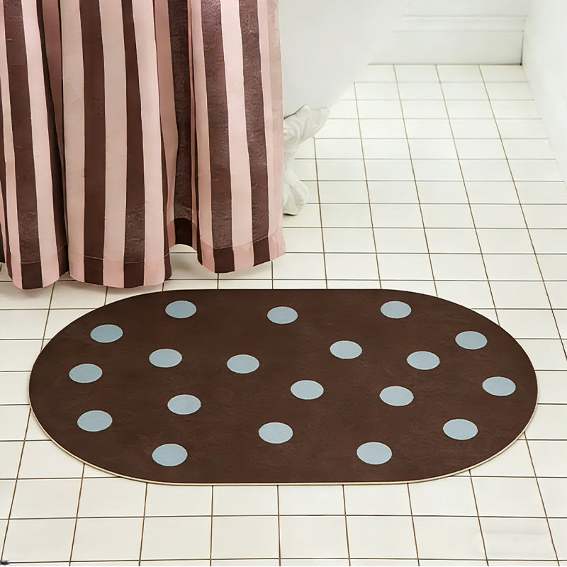 Washable placemat individual with dotted pattern, PVC-coated and non-slip bottom