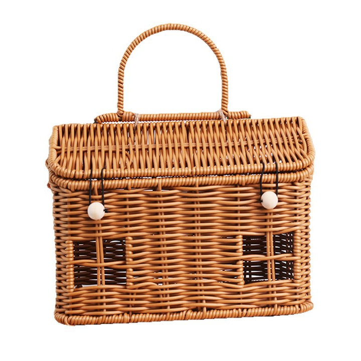Charming Woven Storage Basket with Lid