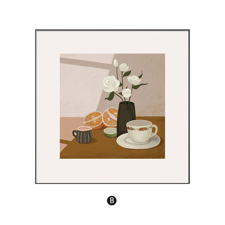 Decorative Floral Basket Art Print