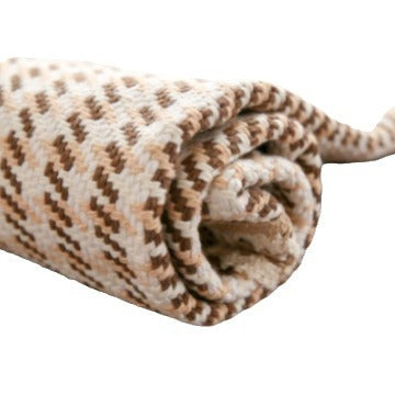 Sofa cover set made of crocheted cotton blend with armrests and seat cushions