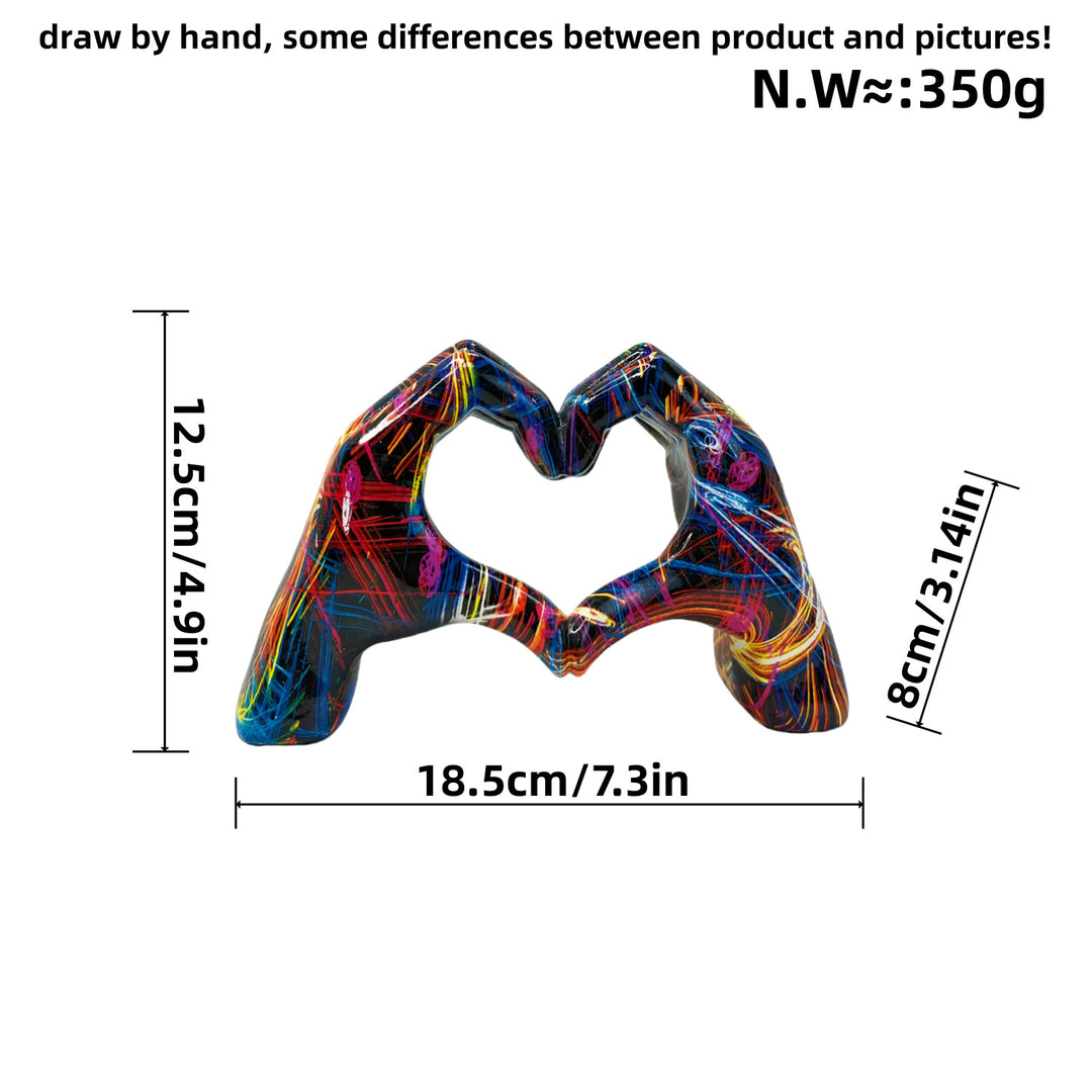 Stylish hand sculptures with colorful design