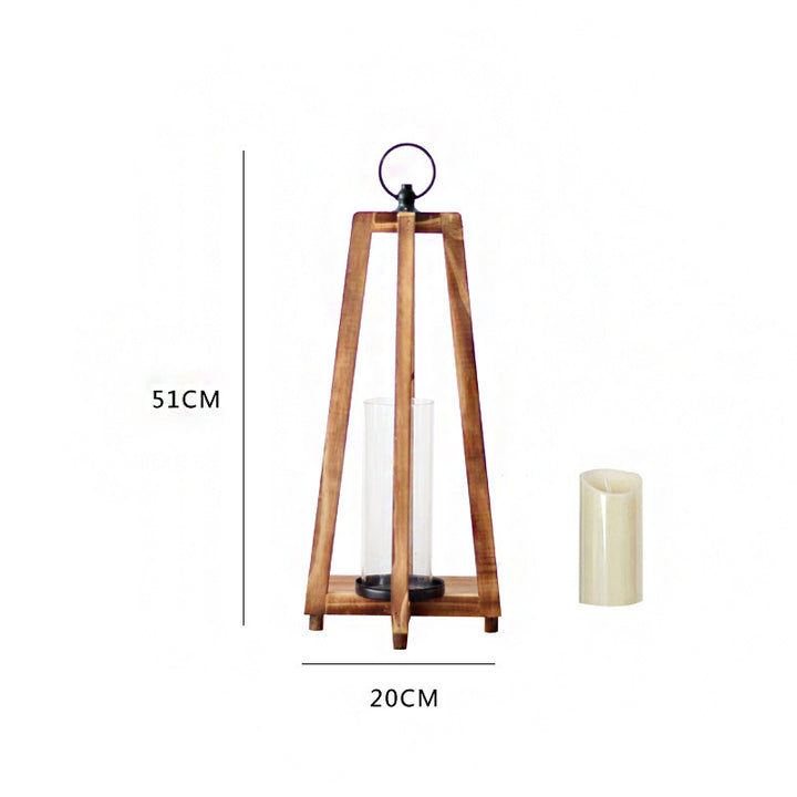 Stylish lantern made of wood