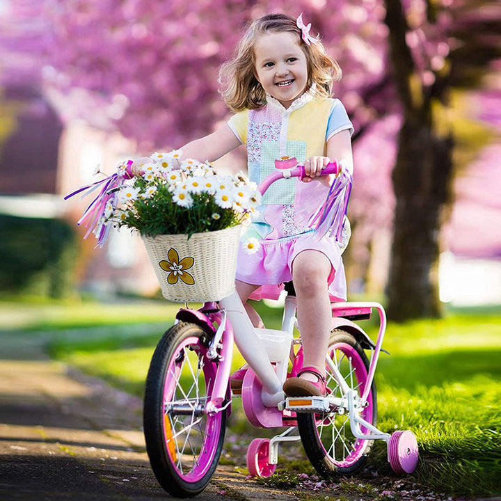 Bicycle basket made of high-quality woven material
