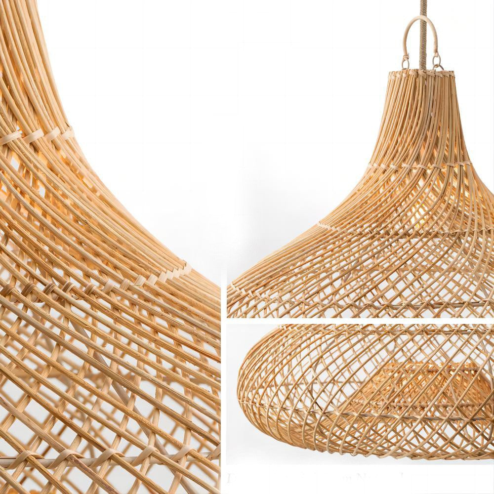 Decorative Hanging Light Made of Rattan