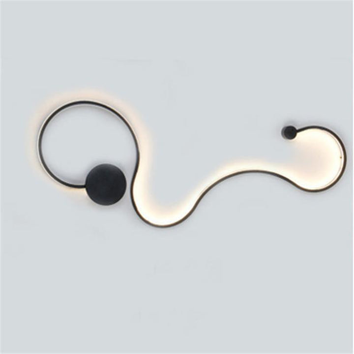 Sculptural LED Wave Wall Lamp