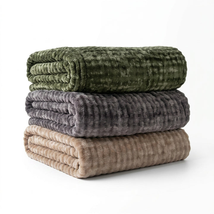 Textured Warm Throw Blanket