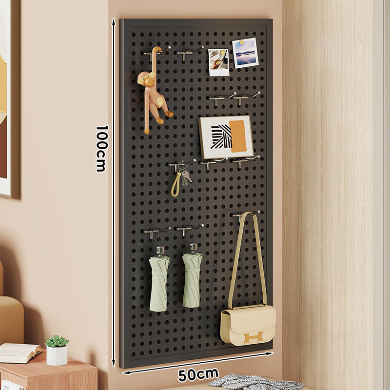 Wall-Mounted Perforated Metal Pegboard Organizer Panel
