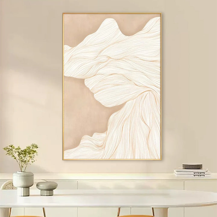 Abstract Wavy Line Framed Wall Art