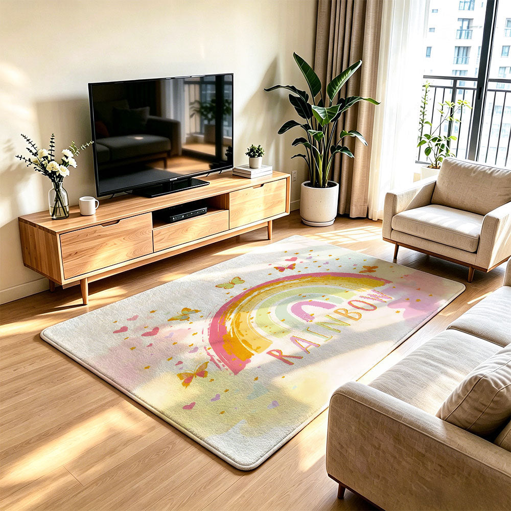 Playful Rainbow Area Rug