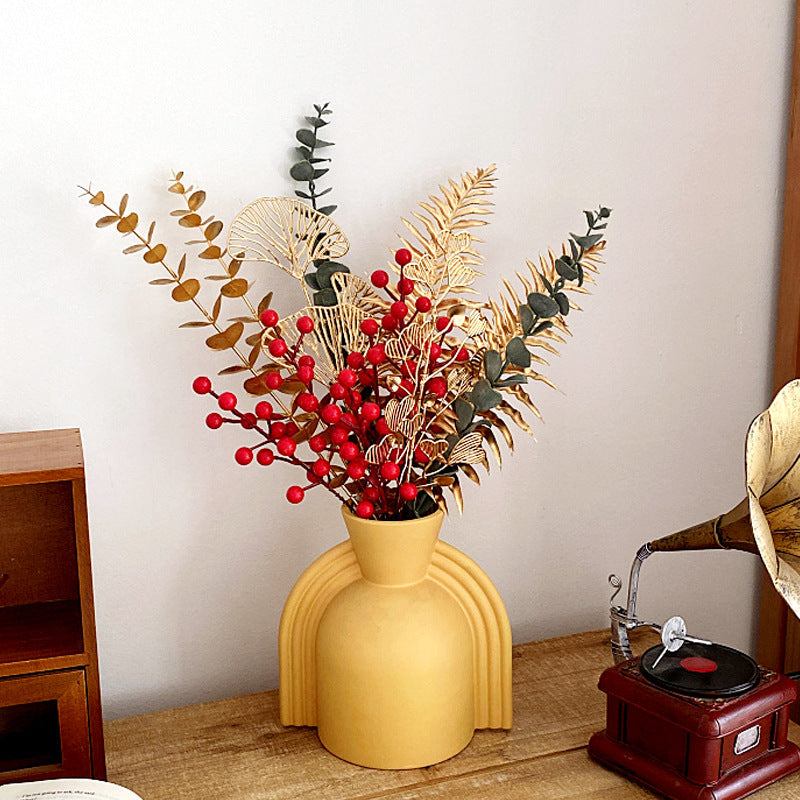 Decorative artificial flower branch with delicate details