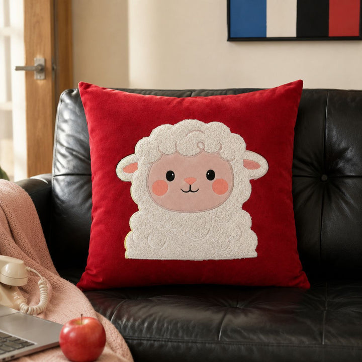 Plush Animal-Themed Throw Pillow